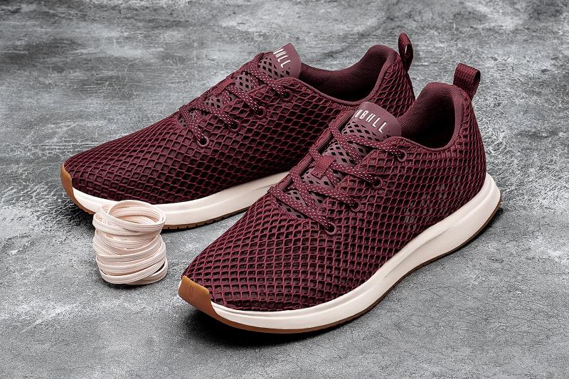 Nobull Crimson Ivory Mesh Runner Men's Running Shoes Burgundy | USA T1033C